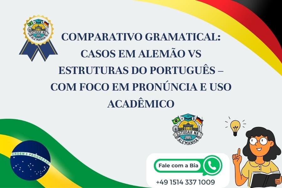 Compare os quatro casos do alemão com o português, aprenda pronúncia difícil e evite erros comuns em textos acadêmicos 2