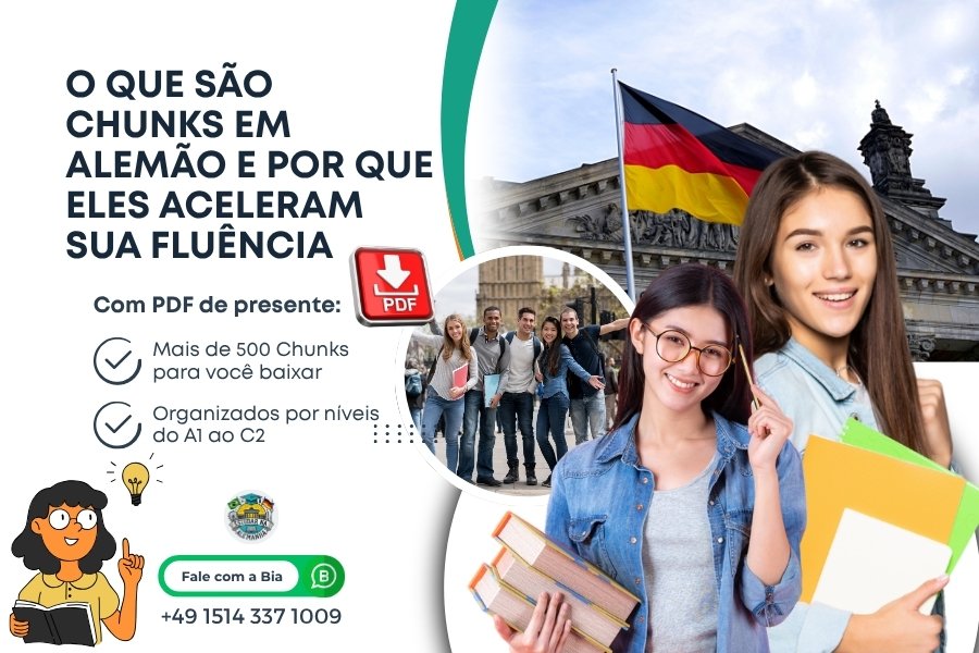 Estudantes na Alemanha e a bandeira alemã, imagem para o post o que são chunks em alemão. Blog - Estudar na Alemanha