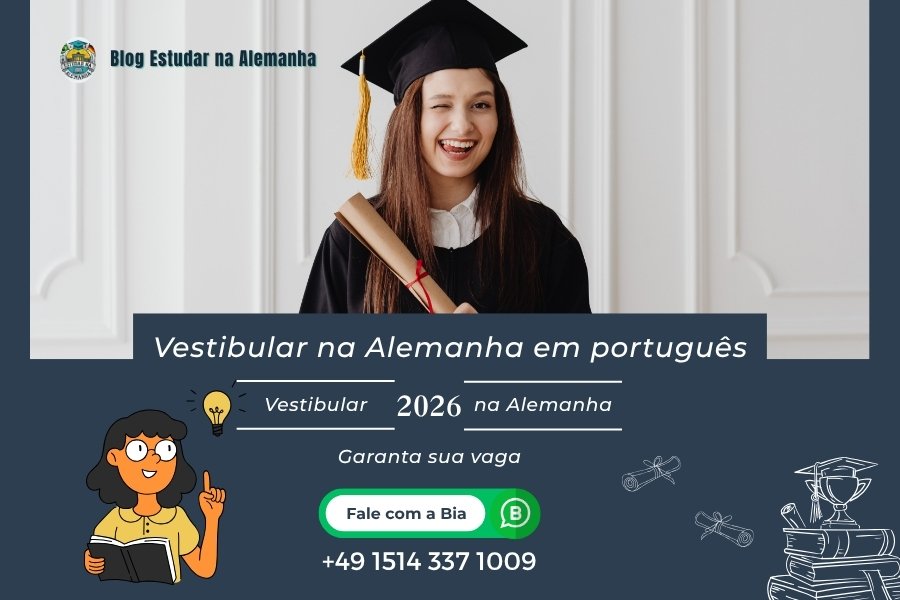 Universitário com um diplona na mão - Vestibular na Alemanha em português (2)