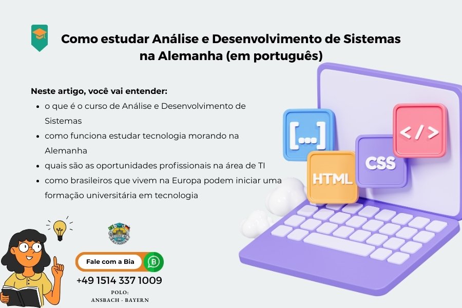 estudar Análise e Desenvolvimento de Sistemas na Alemanha