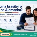 Brasileiros analisando diploma brasileiro na Alemanha e documentos acadêmicos para entender Anabin, ZAB e Anerkennung na Alemanha.