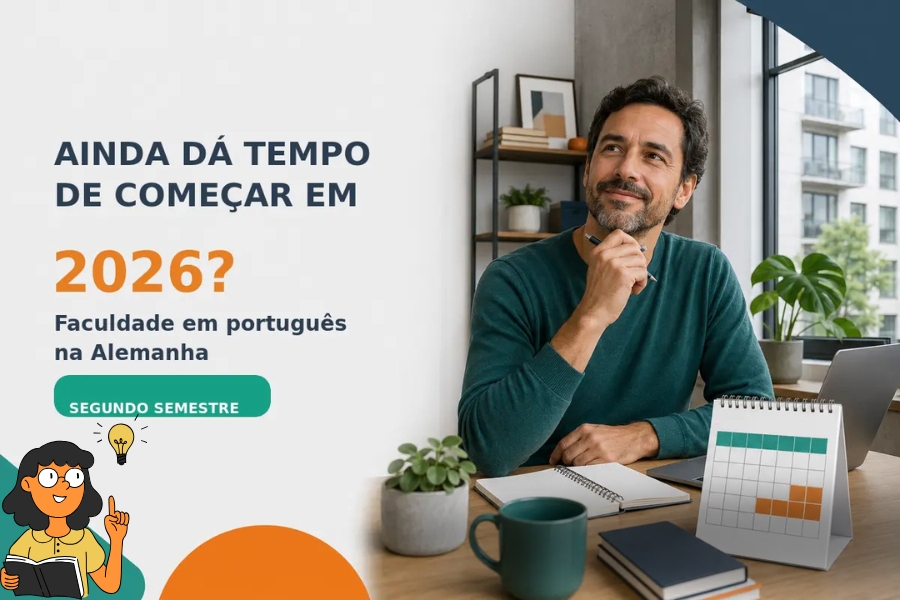Brasileiro na Alemanha pesquisando uma faculdade em português para começar no segundo semestre de 2026 - faculdade na Alemanha em 2026 - Estudar na Alemanha